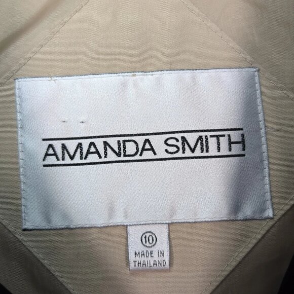 Amanda Smith Trench Coat Womens Size 10 All Weather Khaki Daily Dress Outdoors. - Picture 8 of 8